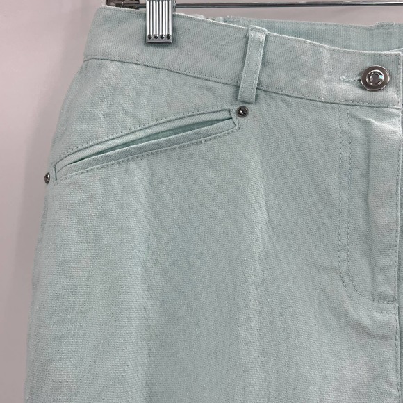 Hearts Of Palm Animal Magnetism 2017 Aqua Jeweled Capri Pants NWT Women's 8 - Picture 3 of 10